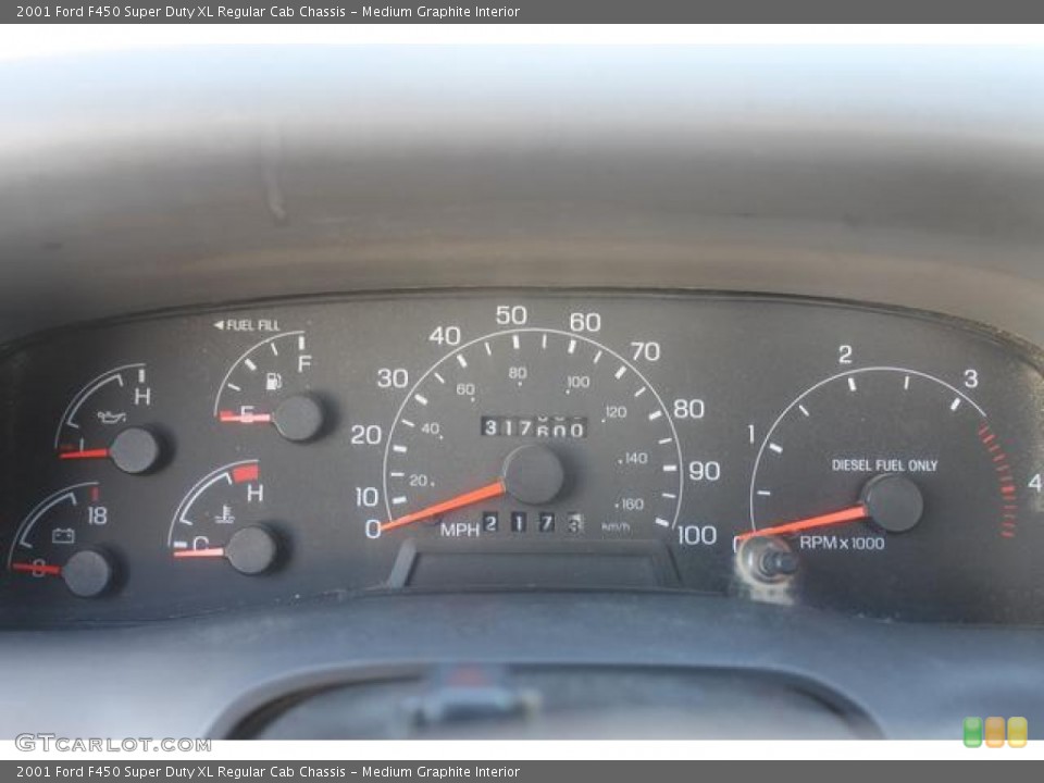 Medium Graphite Interior Gauges for the 2001 Ford F450 Super Duty XL Regular Cab Chassis #71617017