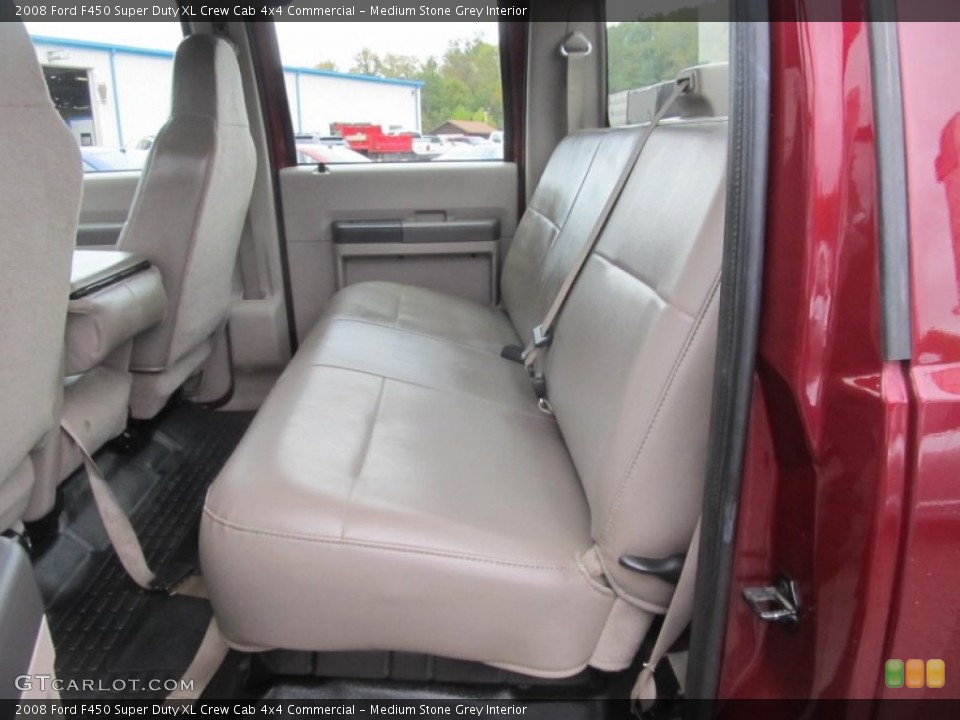 Medium Stone Grey Interior Rear Seat for the 2008 Ford F450 Super Duty XL Crew Cab 4x4 Commercial #71618544