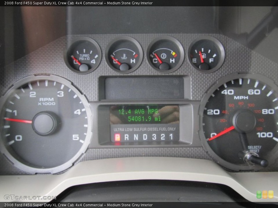 Medium Stone Grey Interior Gauges for the 2008 Ford F450 Super Duty XL Crew Cab 4x4 Commercial #71618592