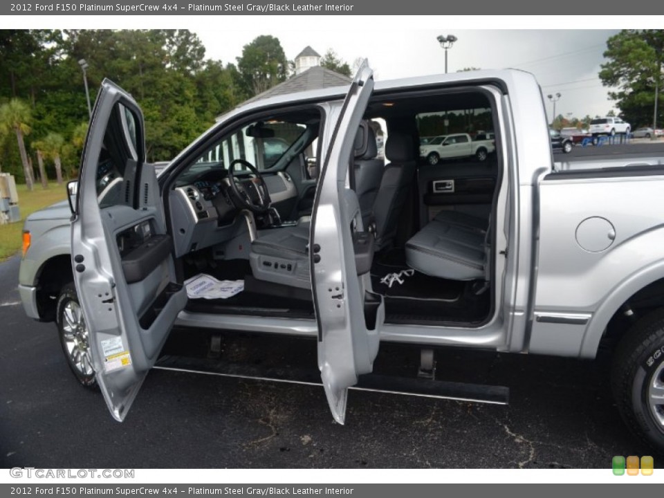 Platinum Steel Gray/Black Leather Interior Front Seat for the 2012 Ford F150 Platinum SuperCrew 4x4 #71619540