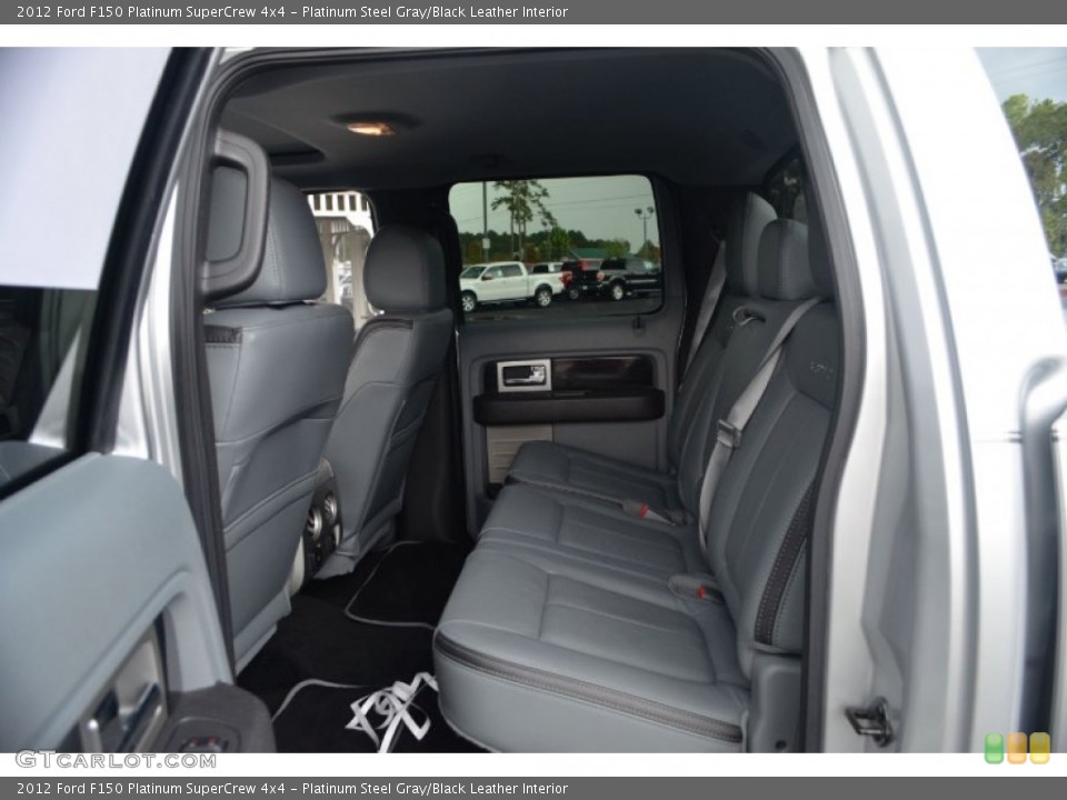 Platinum Steel Gray/Black Leather Interior Rear Seat for the 2012 Ford F150 Platinum SuperCrew 4x4 #71619546