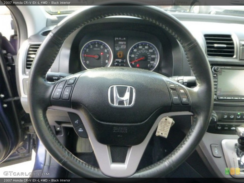Black Interior Steering Wheel for the 2007 Honda CR-V EX-L 4WD #71620838