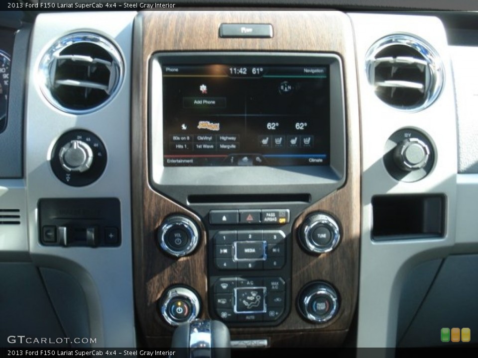 Steel Gray Interior Controls for the 2013 Ford F150 Lariat SuperCab 4x4 #71622163