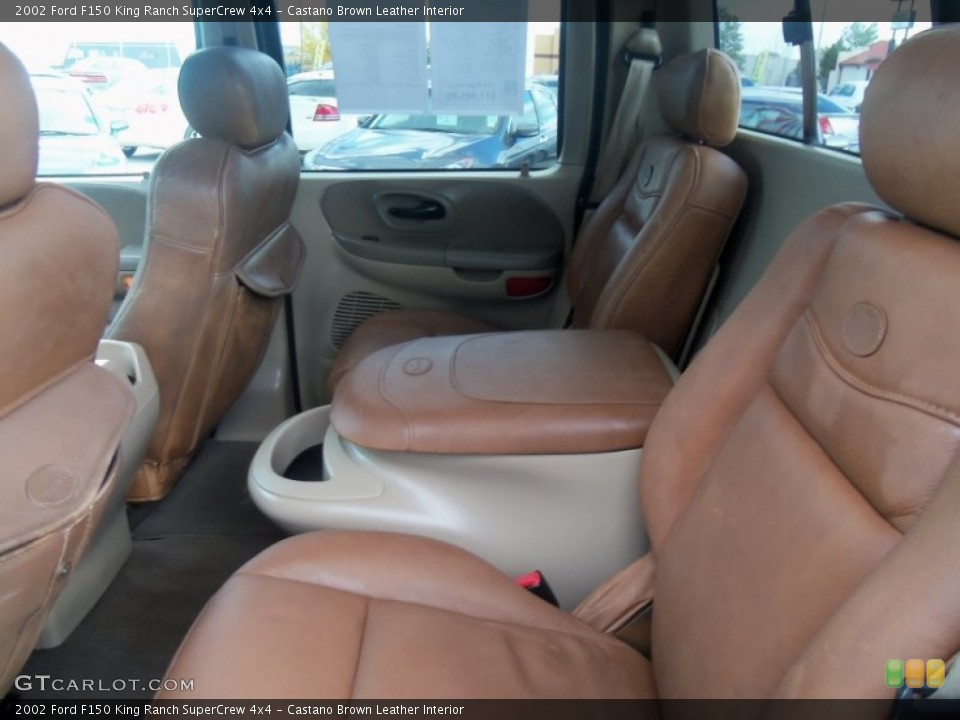 Castano Brown Leather Interior Rear Seat for the 2002 Ford F150 King Ranch SuperCrew 4x4 #71625230