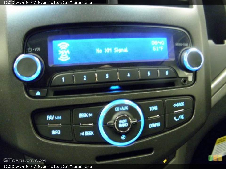 Jet Black/Dark Titanium Interior Controls for the 2013 Chevrolet Sonic LT Sedan #71631868