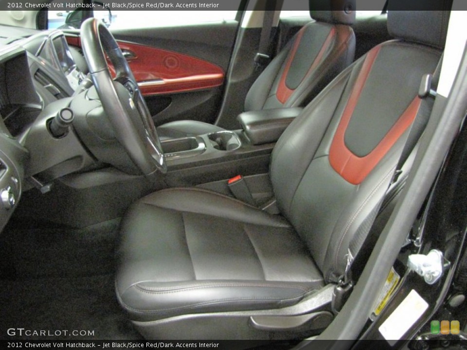 Jet Black/Spice Red/Dark Accents Interior Front Seat for the 2012 Chevrolet Volt Hatchback #71632525