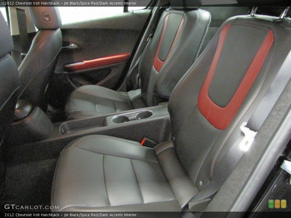 Jet Black/Spice Red/Dark Accents Interior Rear Seat for the 2012 Chevrolet Volt Hatchback #71632528