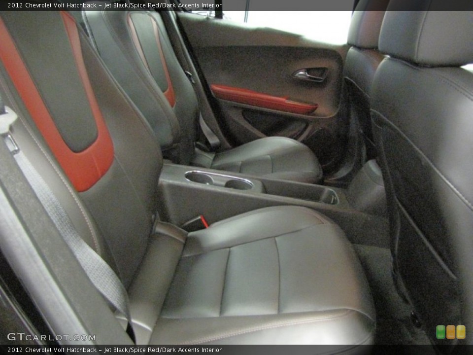 Jet Black/Spice Red/Dark Accents Interior Rear Seat for the 2012 Chevrolet Volt Hatchback #71632531