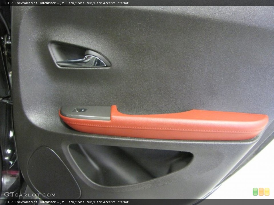 Jet Black/Spice Red/Dark Accents Interior Door Panel for the 2012 Chevrolet Volt Hatchback #71632549