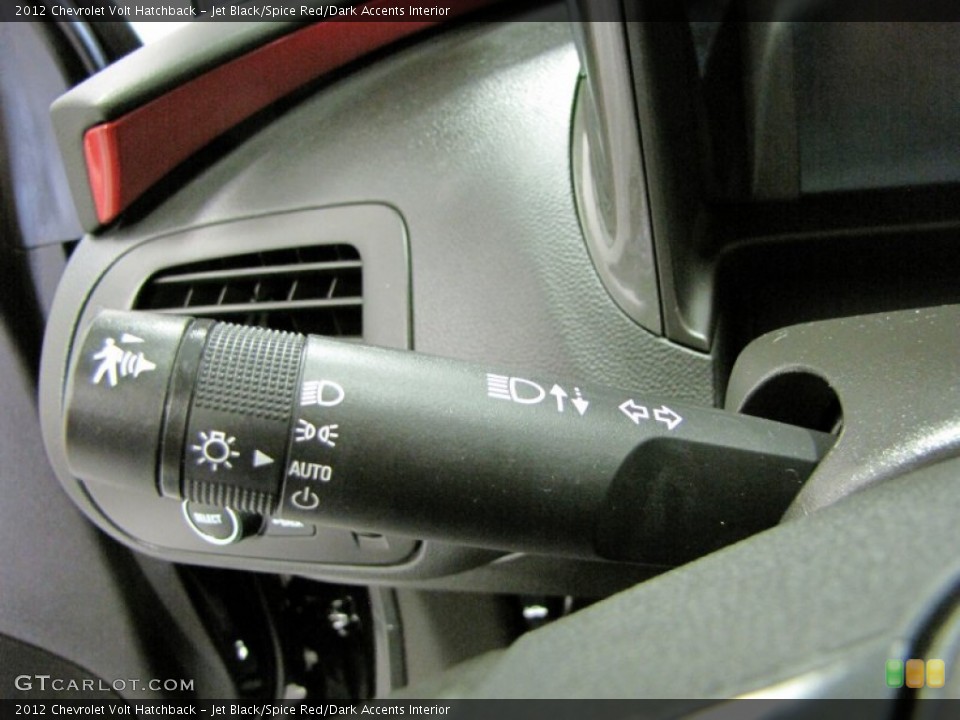 Jet Black/Spice Red/Dark Accents Interior Controls for the 2012 Chevrolet Volt Hatchback #71632561