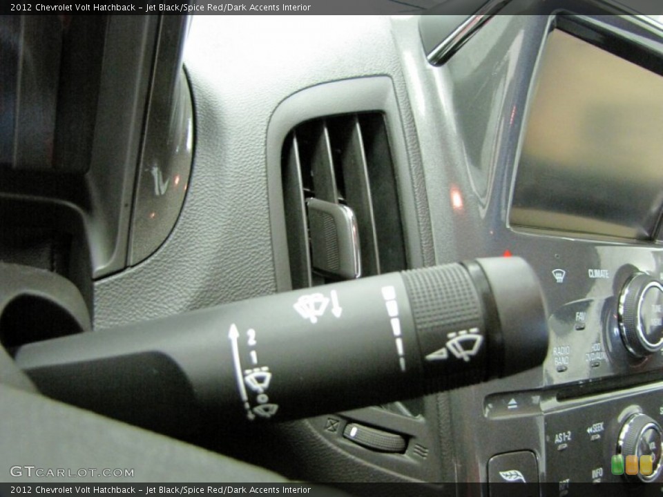 Jet Black/Spice Red/Dark Accents Interior Controls for the 2012 Chevrolet Volt Hatchback #71632564