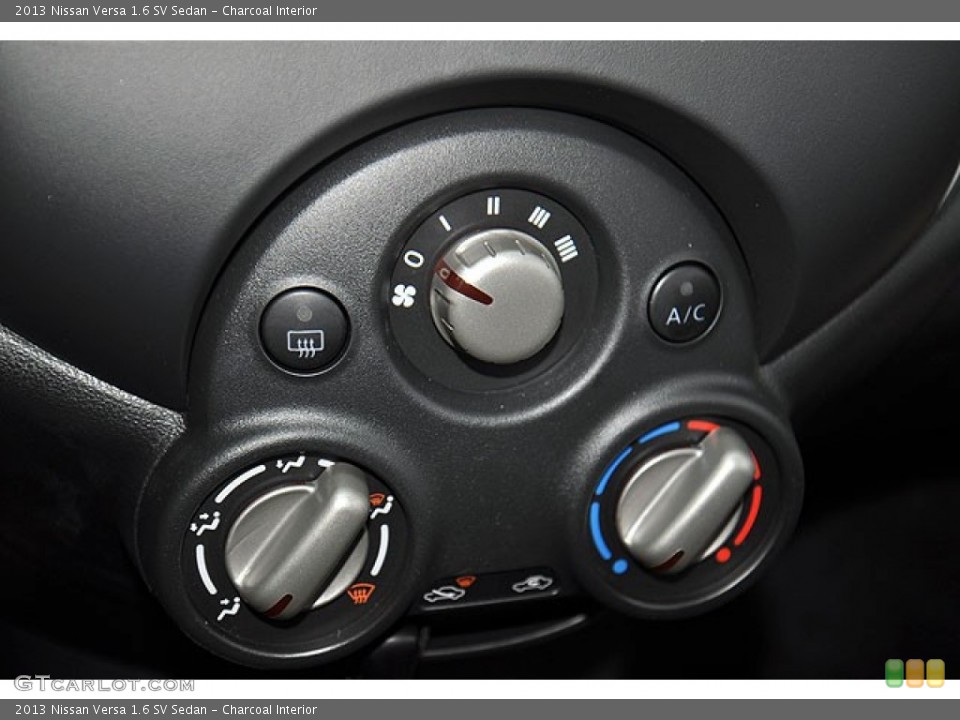Charcoal Interior Controls for the 2013 Nissan Versa 1.6 SV Sedan #71634693