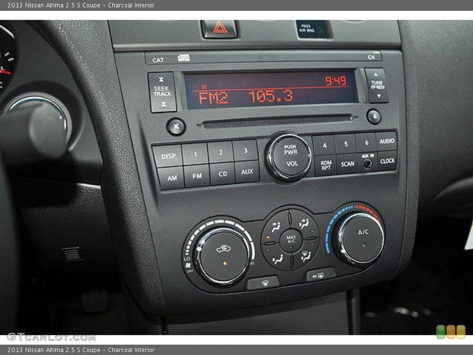 Charcoal Interior Controls for the 2013 Nissan Altima 2.5 S Coupe #71635501