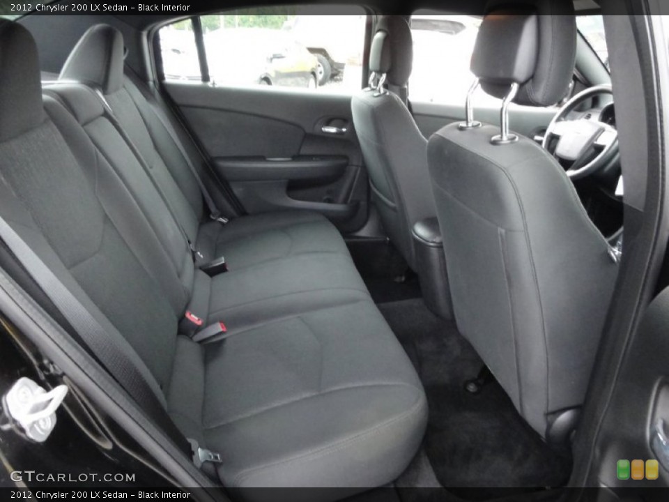 Black Interior Rear Seat for the 2012 Chrysler 200 LX Sedan #71639608