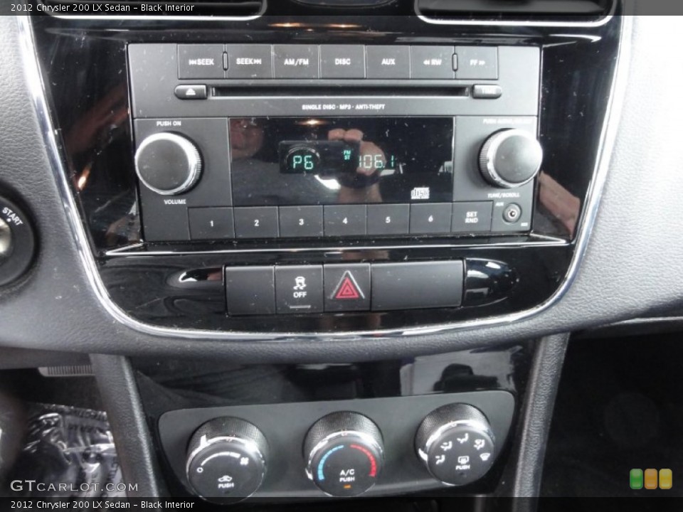 Black Interior Controls for the 2012 Chrysler 200 LX Sedan #71639659