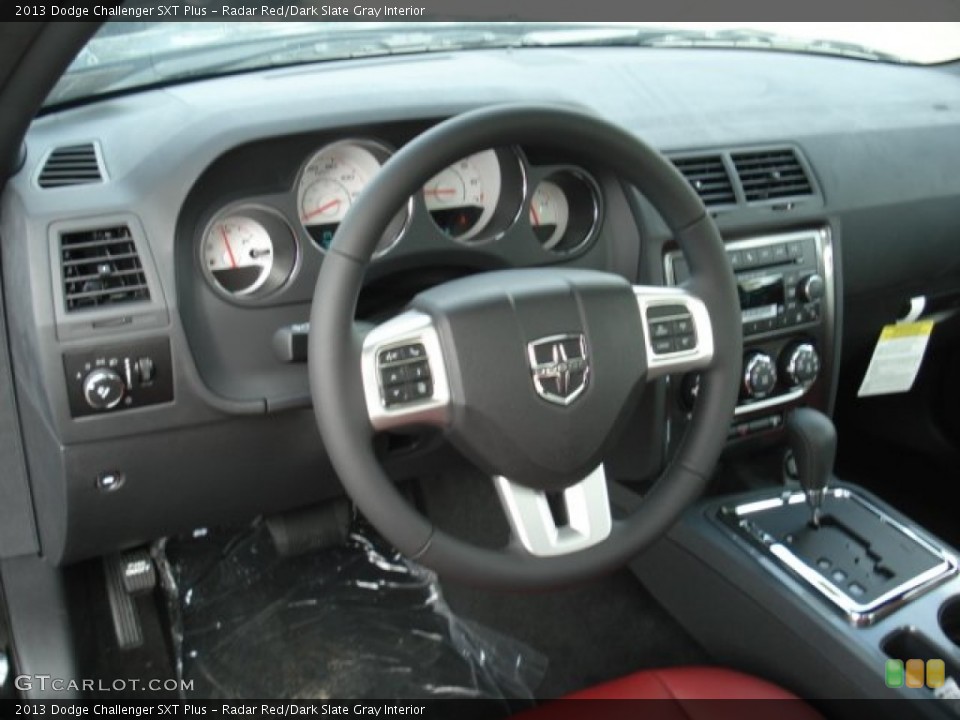Radar Red/Dark Slate Gray Interior Steering Wheel for the 2013 Dodge Challenger SXT Plus #71639725
