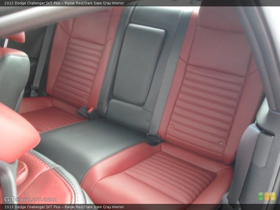 Radar Red/Dark Slate Gray Interior Rear Seat for the 2013 Dodge Challenger SXT Plus #71639749
