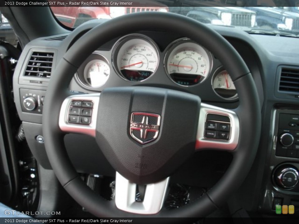 Radar Red/Dark Slate Gray Interior Steering Wheel for the 2013 Dodge Challenger SXT Plus #71639791