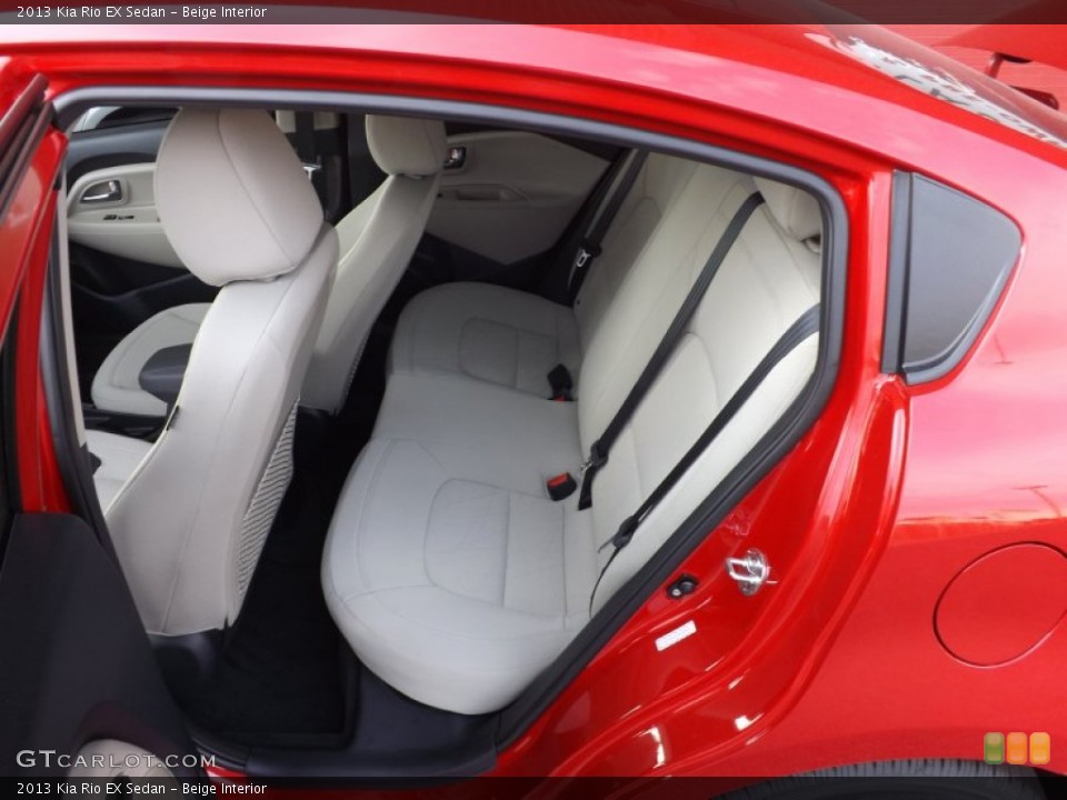 Beige Interior Rear Seat for the 2013 Kia Rio EX Sedan #71643214