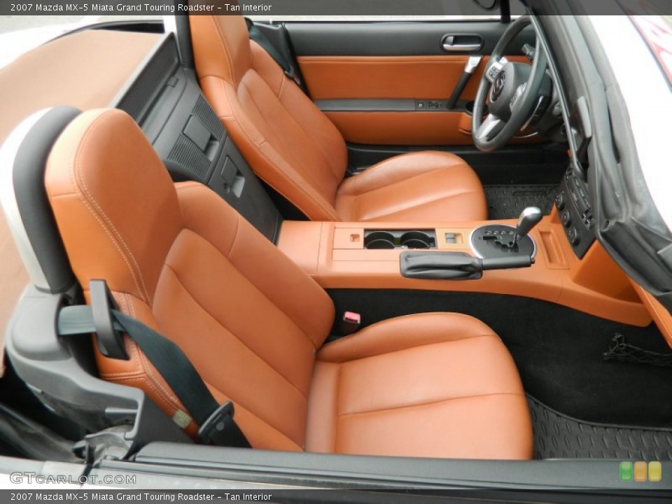 Tan Interior Front Seat for the 2007 Mazda MX-5 Miata Grand Touring Roadster #71644423