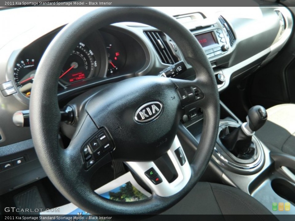 Black Interior Steering Wheel for the 2011 Kia Sportage  #71645128