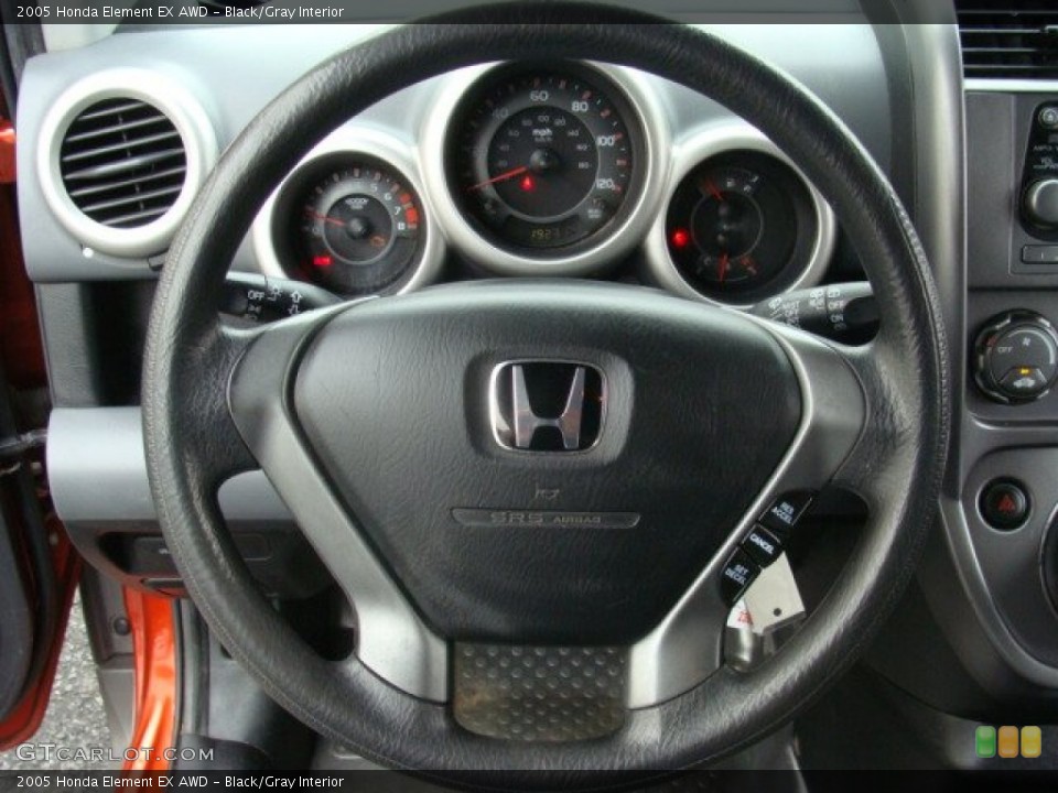 Black/Gray Interior Steering Wheel for the 2005 Honda Element EX AWD #71645974