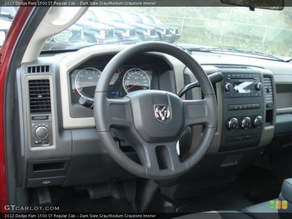 Dark Slate Gray/Medium Graystone Interior Dashboard for the 2012 Dodge Ram 1500 ST Regular Cab #71646999