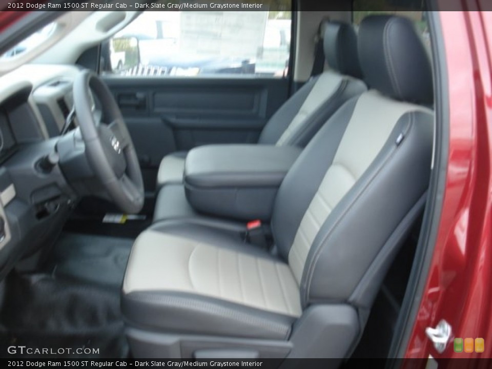 Dark Slate Gray/Medium Graystone Interior Front Seat for the 2012 Dodge Ram 1500 ST Regular Cab #71647006