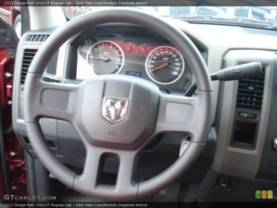 Dark Slate Gray/Medium Graystone Interior Steering Wheel for the 2012 Dodge Ram 1500 ST Regular Cab #71647039