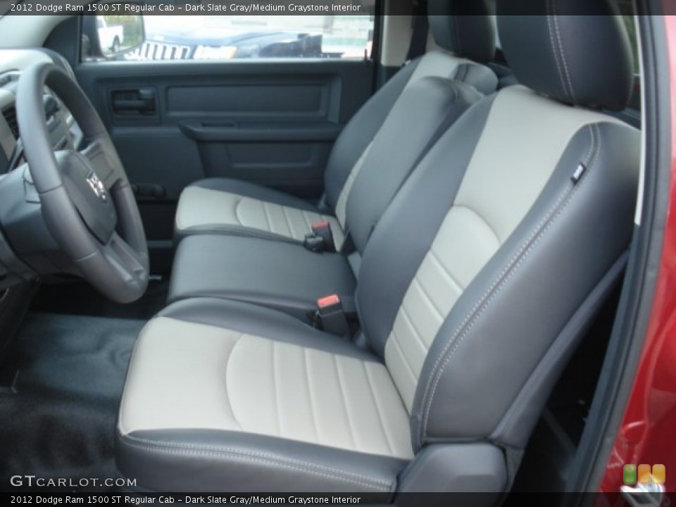 Dark Slate Gray/Medium Graystone Interior Front Seat for the 2012 Dodge Ram 1500 ST Regular Cab #71647060