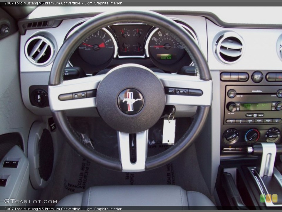 Light Graphite Interior Steering Wheel for the 2007 Ford Mustang V6 Premium Convertible #71647441