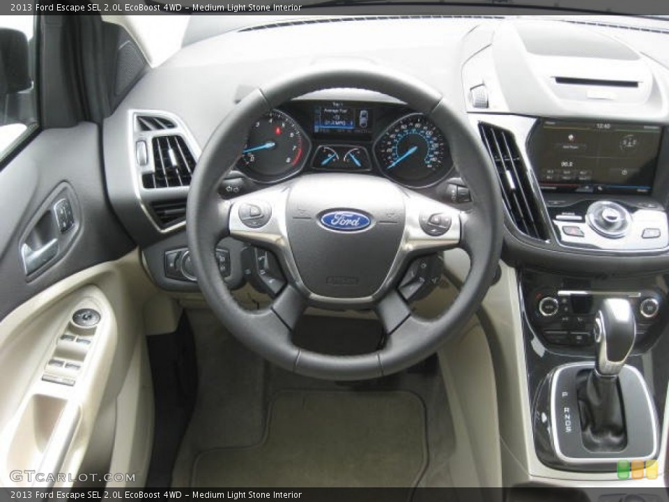 Medium Light Stone Interior Steering Wheel for the 2013 Ford Escape SEL 2.0L EcoBoost 4WD #71652319