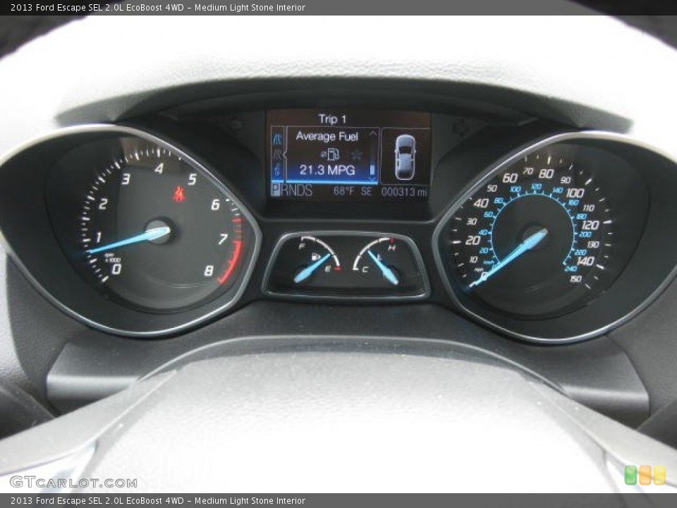 Medium Light Stone Interior Gauges for the 2013 Ford Escape SEL 2.0L EcoBoost 4WD #71652370