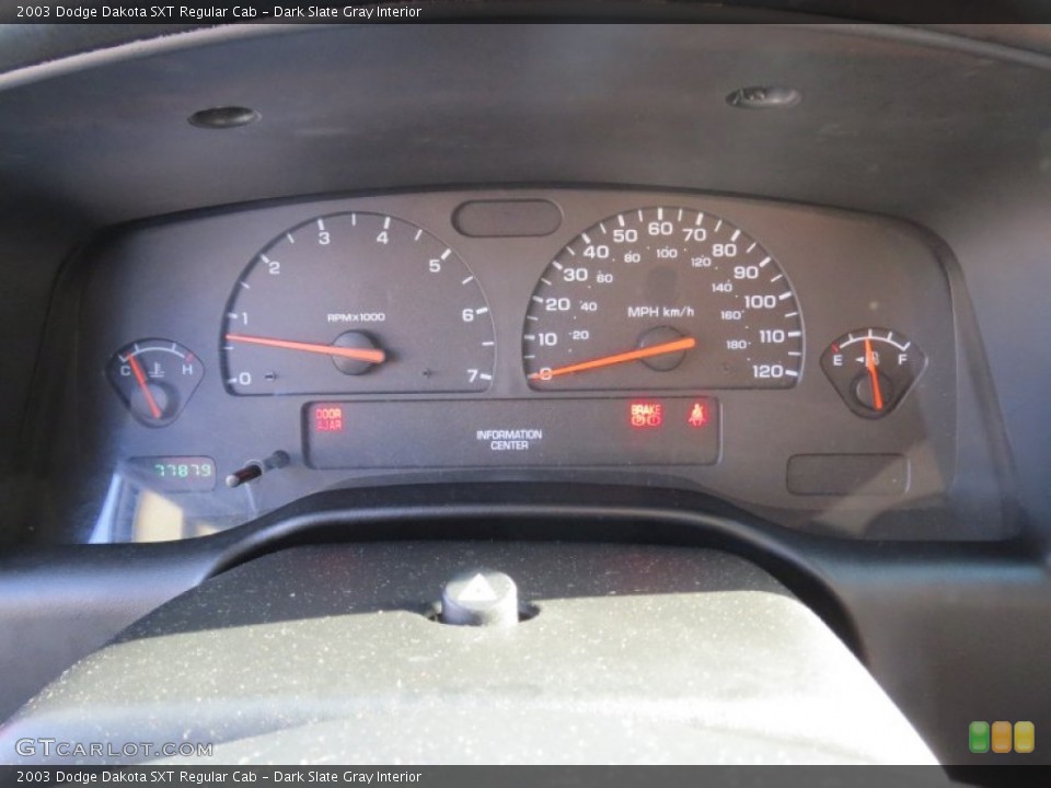 Dark Slate Gray Interior Gauges for the 2003 Dodge Dakota SXT Regular Cab #71653214
