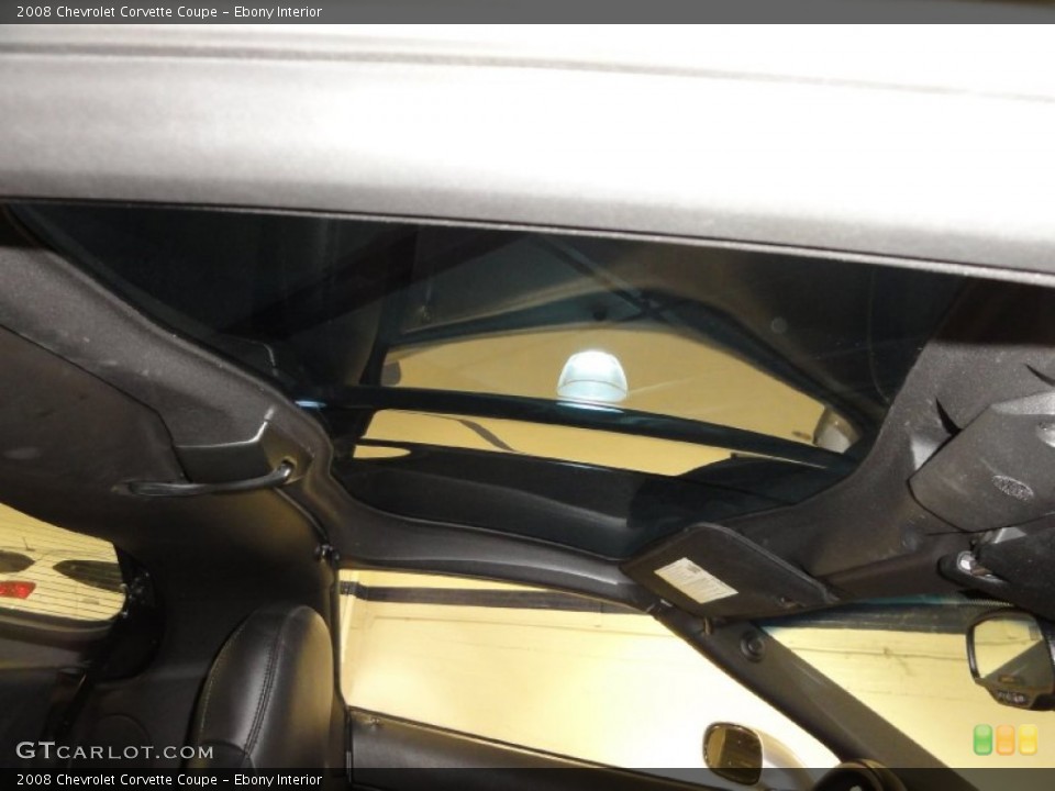 Ebony Interior Sunroof for the 2008 Chevrolet Corvette Coupe #71655953