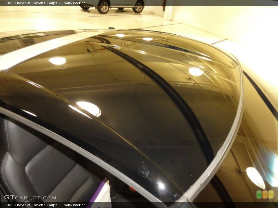 Ebony Interior Sunroof for the 2008 Chevrolet Corvette Coupe #71655964