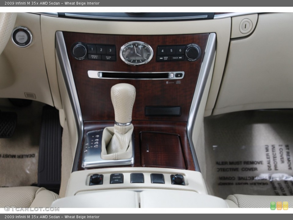 Wheat Beige Interior Transmission for the 2009 Infiniti M 35x AWD Sedan #71665054