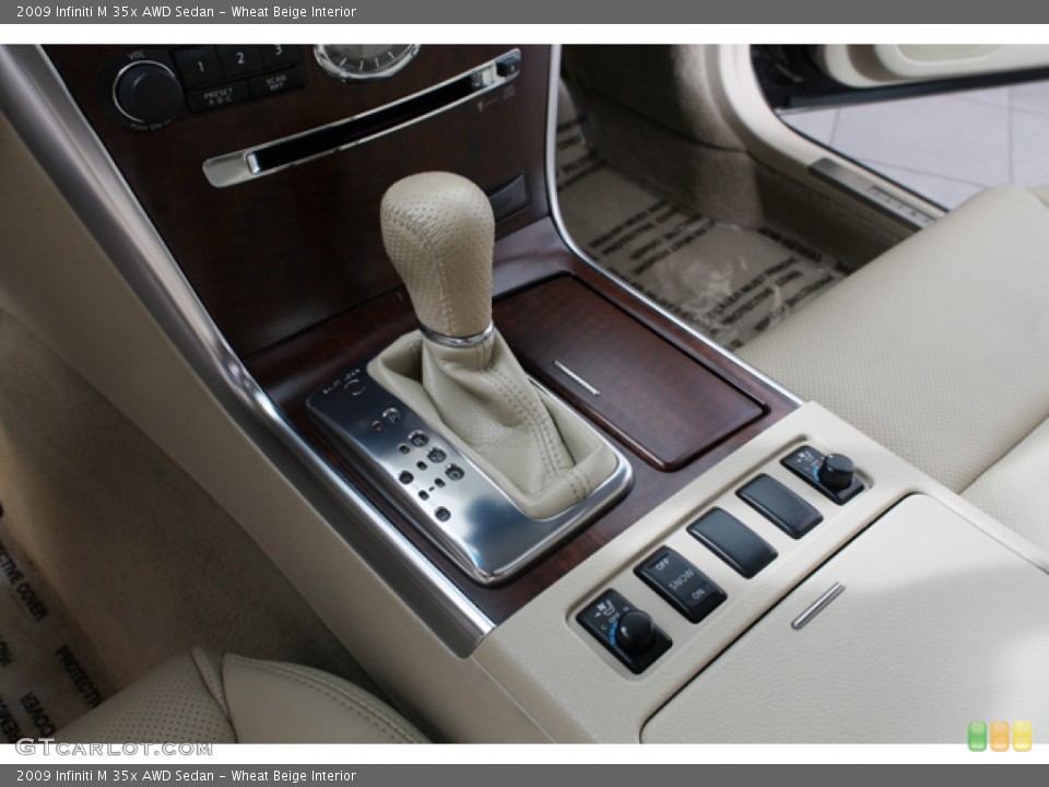 Wheat Beige Interior Transmission for the 2009 Infiniti M 35x AWD Sedan #71665066
