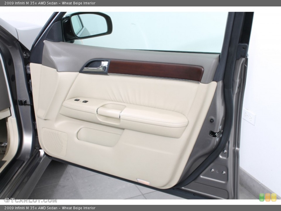 Wheat Beige Interior Door Panel for the 2009 Infiniti M 35x AWD Sedan #71665075