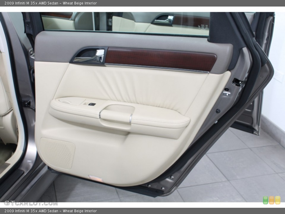Wheat Beige Interior Door Panel for the 2009 Infiniti M 35x AWD Sedan #71665090