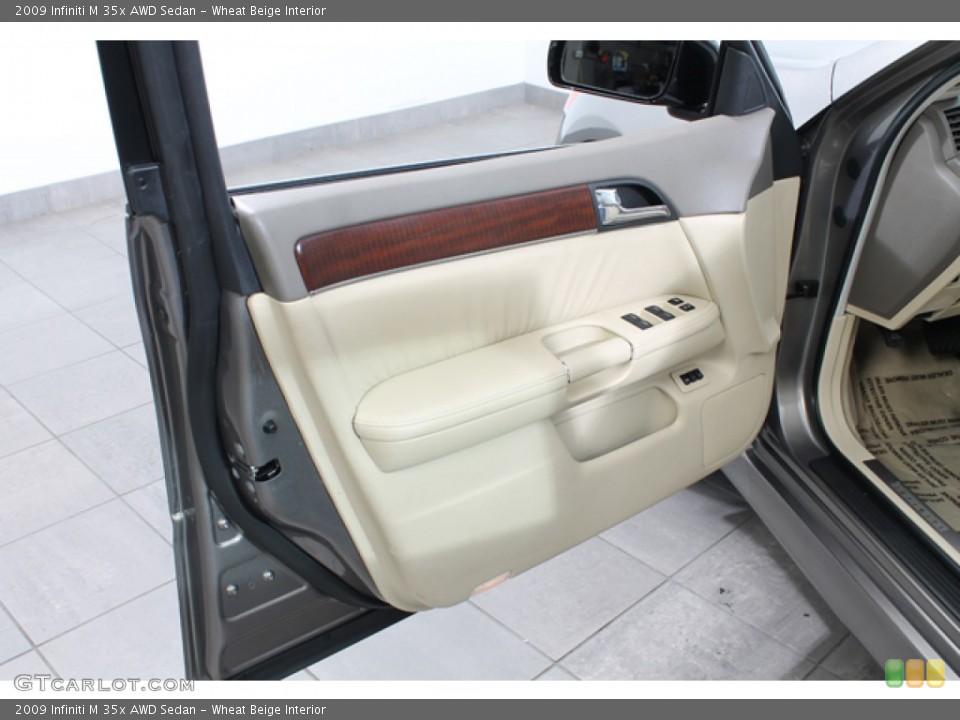 Wheat Beige Interior Door Panel for the 2009 Infiniti M 35x AWD Sedan #71665113