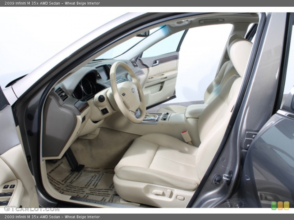 Wheat Beige Interior Front Seat for the 2009 Infiniti M 35x AWD Sedan #71665132