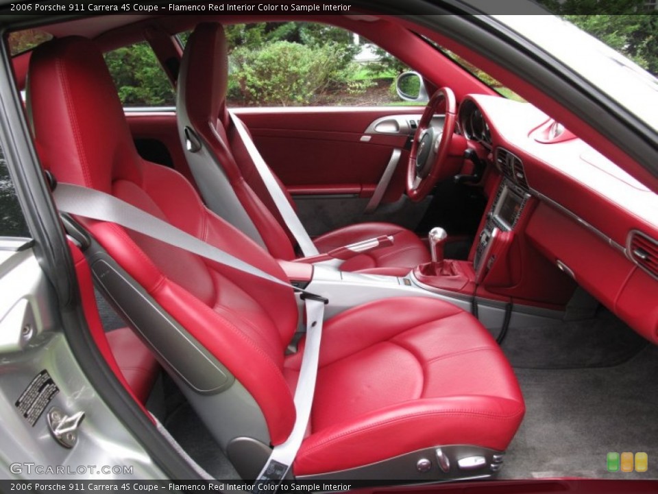 Flamenco Red Interior Color to Sample Interior Photo for the 2006 Porsche 911 Carrera 4S Coupe #71666005