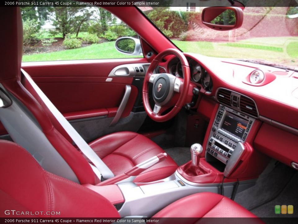 Flamenco Red Interior Color to Sample Interior Photo for the 2006 Porsche 911 Carrera 4S Coupe #71666014
