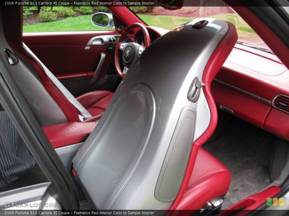 Flamenco Red Interior Color to Sample Interior Photo for the 2006 Porsche 911 Carrera 4S Coupe #71666044