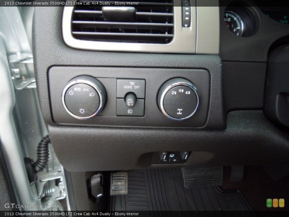 Ebony Interior Controls for the 2013 Chevrolet Silverado 3500HD LTZ Crew Cab 4x4 Dually #71672734