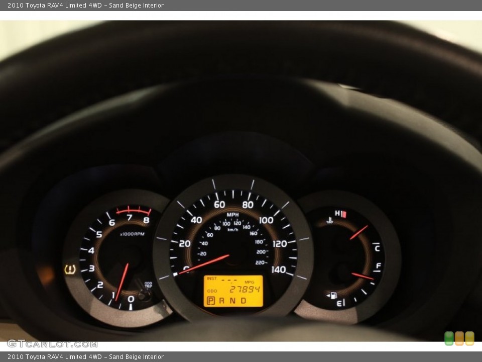 Sand Beige Interior Gauges for the 2010 Toyota RAV4 Limited 4WD #71679115