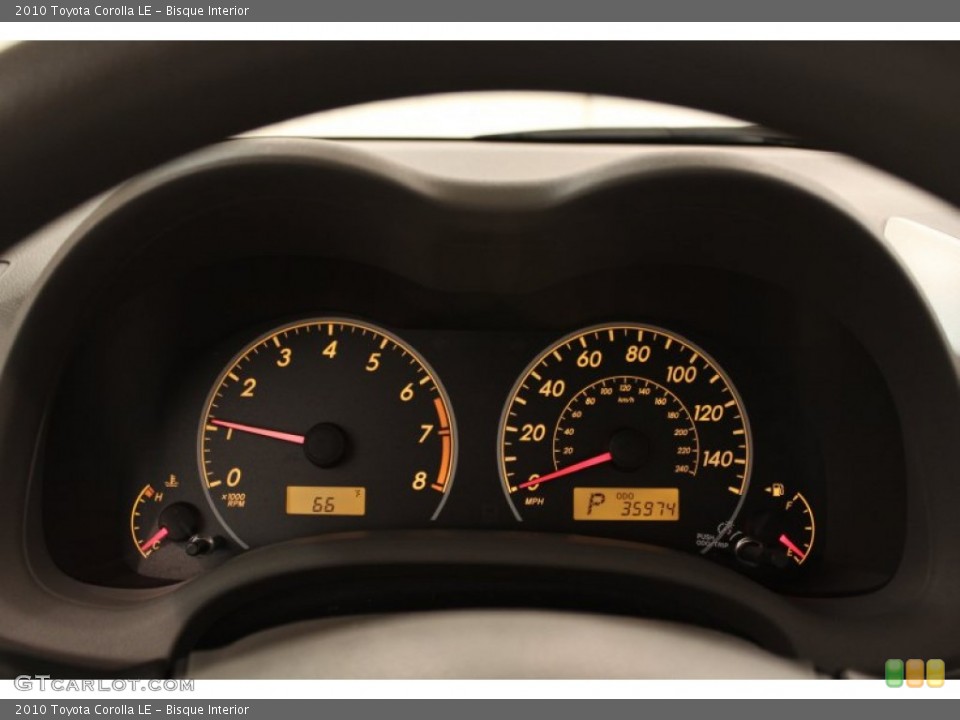 Bisque Interior Gauges for the 2010 Toyota Corolla LE #71679403
