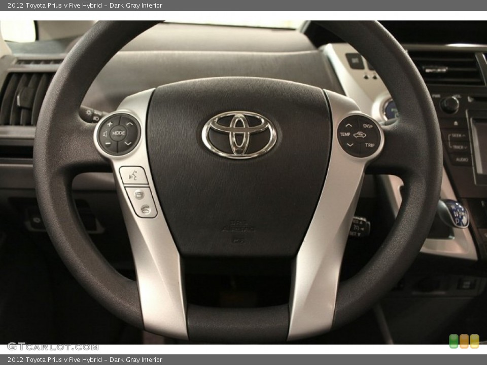 Dark Gray Interior Steering Wheel for the 2012 Toyota Prius v Five Hybrid #71679751