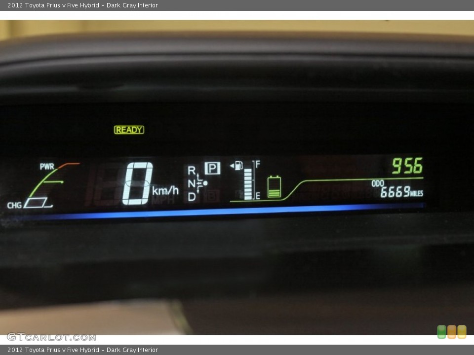 Dark Gray Interior Gauges for the 2012 Toyota Prius v Five Hybrid #71679757